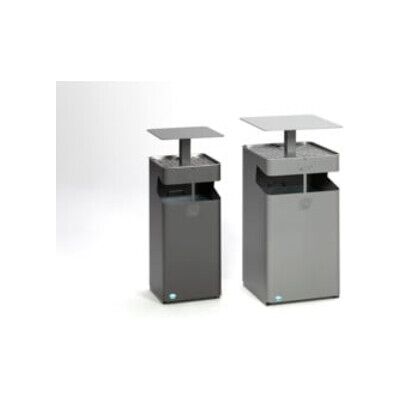 VAR Cendrier/Collecteur de déchets avec toit L 45 argent 72 l (21275) - Publicité VAR Cendrier/Collecteur de déchets avec toit L 45 argent 72 l (21275) - Publicité