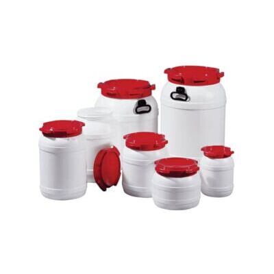 Weithalsfass blanc couvercle rouge 26 l Ø316 × H426 mm ouverture Ø204 mm ; Industrial Quality Supplies (7026-61-046) - Publicité Weithalsfass blanc couvercle rouge 26 l Ø316 × H426 mm ouverture Ø204 mm ; Industrial Quality Supplies (7026-61-046) - Publicité