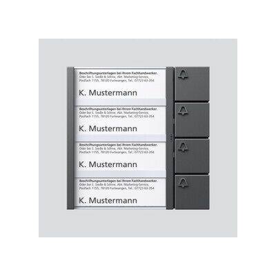Siedle Module à touches TM 612-4 DG dgr/gli (200038765-00) - Publicité Siedle Module à touches TM 612-4 DG dgr/gli (200038765-00) - Publicité