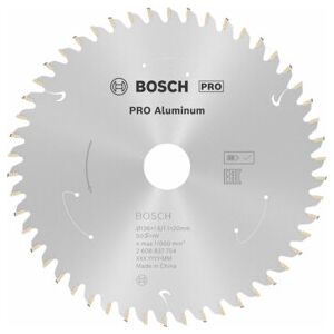 Lame de scie circulaire BOSCH Standard pour aluminium, 136x1.6/1.1x20, 50 dents (2608837754) - Publicité Lame de scie circulaire BOSCH Standard pour aluminium, 136x1.6/1.1x20, 50 dents (2608837754) - Publicité