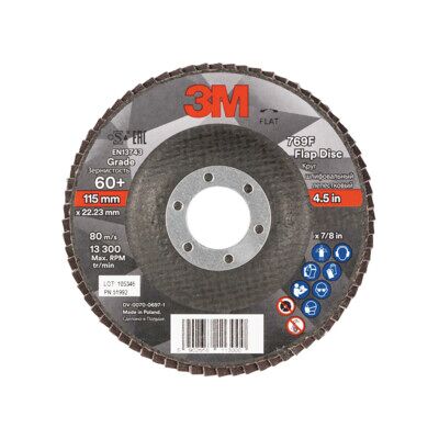 3M - 769F - 115 mm - 60 CER - Disque lamella abrasive - Publicité 3M - 769F - 115 mm - 60 CER - Disque lamella abrasive - Publicité