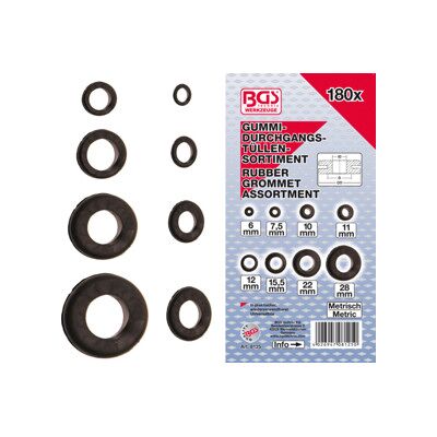 Assortiment de passe-fil caoutchouc métrique 180 pièces BGS ; BGS technic (8125) - Publicité Assortiment de passe-fil caoutchouc métrique 180 pièces BGS ; BGS technic (8125) - Publicité
