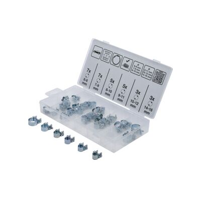 BGS Assortiment de colliers de tuyau Ø 6 - 16 mm 30 pièces ; BGS technic (9476) - Publicité BGS Assortiment de colliers de tuyau Ø 6 - 16 mm 30 pièces ; BGS technic (9476) - Publicité