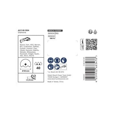 BOSCH Lame segment EXPERT ACZ 85 RD4 pour jointoiement, 85 mm, 10 pièces (2608902058) - Publicité BOSCH Lame segment EXPERT ACZ 85 RD4 pour jointoiement, 85 mm, 10 pièces (2608902058) - Publicité