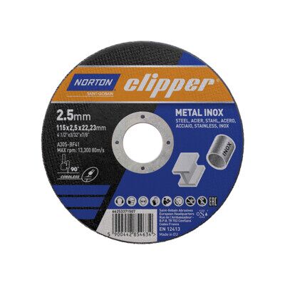 Disque de coupe Symantec A30S-115x2.5x22.23mm pour acier et inox - Publicité Disque de coupe Symantec A30S-115x2.5x22.23mm pour acier et inox - Publicité