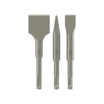 Coffret de burins courts SDS plus, 3 pièces 140; 140x20;140x40 mm ; Bosch (2608690180) - Publicité Coffret de burins courts SDS plus, 3 pièces 140; 140x20;140x40 mm ; Bosch (2608690180) - Publicité