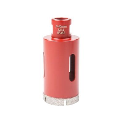Couronne de perçage pour carrelage STIER M14, diamètre 40 mm, meuleuse d'angle, sans amorce de perçage, pour céramique, dalles, grès cérame, granit (903182) - Publicité Couronne de perçage pour carrelage STIER M14, diamètre 40 mm, meuleuse d'angle, sans amorce de perçage, pour céramique, dalles, grès cérame, granit (903182) - Publicité