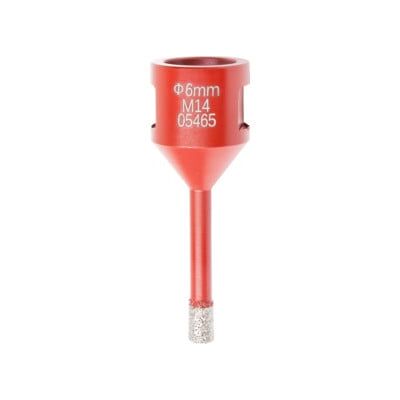 Couronne de perçage pour carrelage STIER M14, diamètre 6 mm, meuleuse d'angle, sans amorce de perçage, pour céramique, dalles, grès cérame, granit (903172) - Publicité Couronne de perçage pour carrelage STIER M14, diamètre 6 mm, meuleuse d'angle, sans amorce de perçage, pour céramique, dalles, grès cérame, granit (903172) - Publicité
