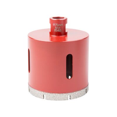 Couronne de perçage pour carrelage STIER M14, diamètre 75 mm, meuleuse d'angle, sans amorce de perçage, pour céramique, dalles, grès cérame, granit (903188) - Publicité Couronne de perçage pour carrelage STIER M14, diamètre 75 mm, meuleuse d'angle, sans amorce de perçage, pour céramique, dalles, grès cérame, granit (903188) - Publicité