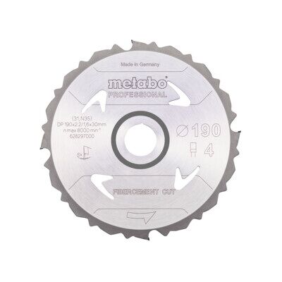 Metabo Coupe Fibre Ciment Professionnel 628297000 Lame de scie circulaire 190 x 30 x 1.6 mm - Type de produit - Publicité Metabo Coupe Fibre Ciment Professionnel 628297000 Lame de scie circulaire 190 x 30 x 1.6 mm - Type de produit - Publicité