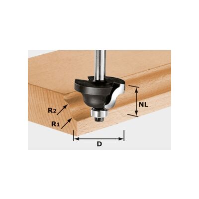 Fraise double moulure HW S8 D38,1/R6,35/R6,35 ; Festool (491030) - Publicité Fraise double moulure HW S8 D38,1/R6,35/R6,35 ; Festool (491030) - Publicité
