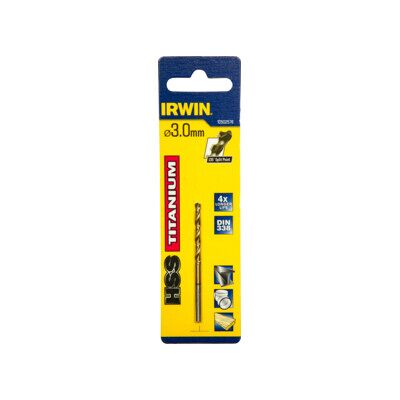IRWIN IRW10502576 - Mèche de 3mm recouverte de TiN pour métal - Publicité IRWIN IRW10502576 - Mèche de 3mm recouverte de TiN pour métal - Publicité