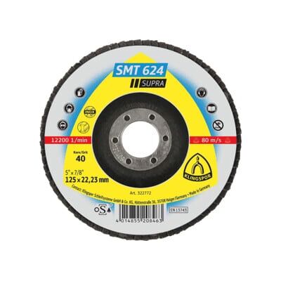 Disque abrasif Klingspor SMT624 125 mm - Convexe, Grain 40, Acier/Inox - Publicité Disque abrasif Klingspor SMT624 125 mm - Convexe, Grain 40, Acier/Inox - Publicité