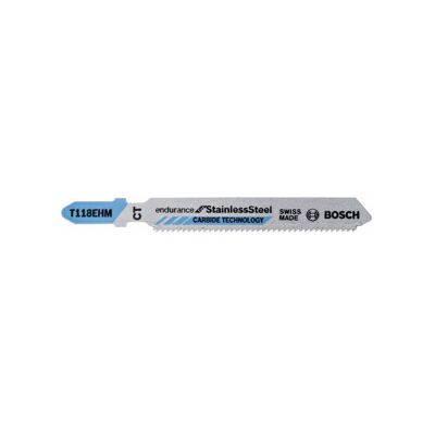 Bosch Modèle T118EHM - Lame pour scie sauteuse en inox - Publicité Bosch Modèle T118EHM - Lame pour scie sauteuse en inox - Publicité