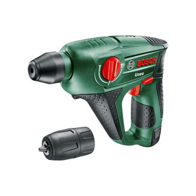 Bosch Uneo SDS-Quick-Perceuse à batterie - 12 V - Noir/Vert - Ensemble perceuse et accessoires - Publicité Bosch Uneo SDS-Quick-Perceuse à batterie - 12 V - Noir/Vert - Ensemble perceuse et accessoires - Publicité