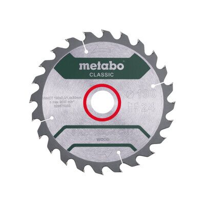 Metabo Lame de scie circulaire 190 x 30 mm - 24 dents - Classic - Publicité Metabo Lame de scie circulaire 190 x 30 mm - 24 dents - Classic - Publicité