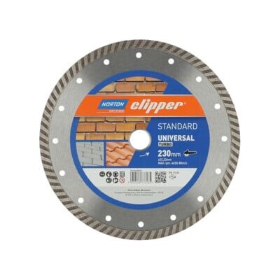 Norton Clipper - Disque diamant standard universel turbo - Ø230 mm - Publicité Norton Clipper - Disque diamant standard universel turbo - Ø230 mm - Publicité