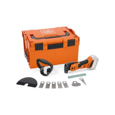 Oscillateur Fein avec batterie, MULTIMASTER AMM 700 1.7 Q Assainissement de joints, spécialement conçu pour l'assainissement de joints avec fixation r (71293764000) - Publicité Oscillateur Fein avec batterie, MULTIMASTER AMM 700 1.7 Q Assainissement de joints, spécialement conçu pour l'assainissement de joints avec fixation r (71293764000) - Publicité