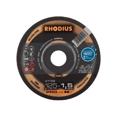 Disque de Coupe XT38 - Acier inoxydable, 125 mm - Publicité Disque de Coupe XT38 - Acier inoxydable, 125 mm - Publicité