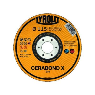 Disque Cerasbond Tyrolit 230x4mm CA24Q-BFK - Pour acier et inox - Publicité Disque Cerasbond Tyrolit 230x4mm CA24Q-BFK - Pour acier et inox - Publicité
