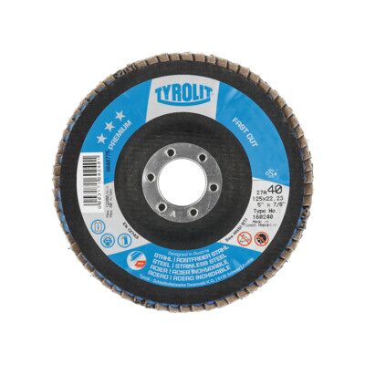 Tyrolit Disque lamelles - 125mm, ZA, 60 Grain - Disque abrasif - Publicité Tyrolit Disque lamelles - 125mm, ZA, 60 Grain - Disque abrasif - Publicité