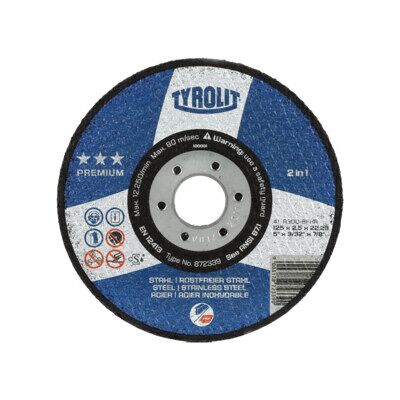TYROLIT - Disque de coupe - 115-125mm Disque de coupe agressif - Publicité TYROLIT - Disque de coupe - 115-125mm Disque de coupe agressif - Publicité