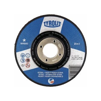 Tyrolit Basic 2 en 1 Disque abrasif 22-23mm - Roue de meulage - Publicité Tyrolit Basic 2 en 1 Disque abrasif 22-23mm - Roue de meulage - Publicité