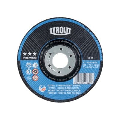 Tyrolit A24Q-BFX 115x7mm Disque abrasif - Publicité Tyrolit A24Q-BFX 115x7mm Disque abrasif - Publicité