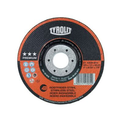 Disque abrasif premium Tyrolit - 125mm inox - Publicité Disque abrasif premium Tyrolit - 125mm inox - Publicité