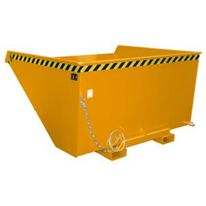Conteneur à copeaux en acier eurokraft pro - 2,1m³ - Jaune Orange - Publicité Conteneur à copeaux en acier eurokraft pro - 2,1m³ - Jaune Orange - Publicité