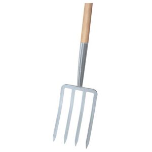 Ideal Fourche à bêcher argent 4 dents, manche en T Import (67053000) - Publicité Ideal Fourche à bêcher argent 4 dents, manche en T Import (67053000) - Publicité