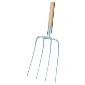 Idealspaten fourche 4 dents forme nordique - Outil de jardin - Publicité Idealspaten fourche 4 dents forme nordique - Outil de jardin - Publicité