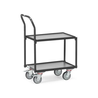 Chariot plateforme Fetra avec barre coulissante - Eurokastenroller - Publicité Chariot plateforme Fetra avec barre coulissante - Eurokastenroller - Publicité