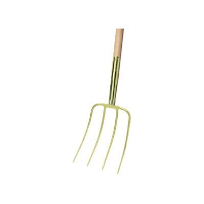 Outil de Jardin IDEAL - Modèle 67450200 - Fourche à fumier 4 dents avec long manche en frêne - Publicité Outil de Jardin IDEAL - Modèle 67450200 - Fourche à fumier 4 dents avec long manche en frêne - Publicité