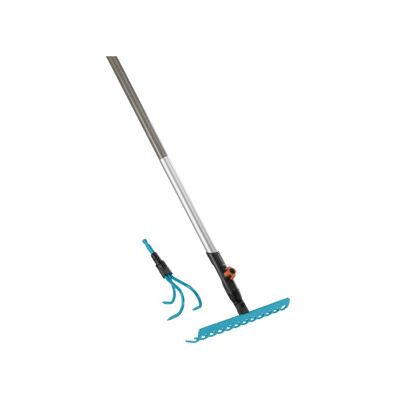 Offre complète combisystem GARDENA (râteau + cultivateur + manche) (03004-20) - Publicité Offre complète combisystem GARDENA (râteau + cultivateur + manche) (03004-20) - Publicité
