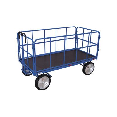 VARIOfit Chariot à plateaux avec 4 parois grillagées, pneus pleins 1 140 × 740 mm, capacité 1 000 kg (zu-45131) - Publicité VARIOfit Chariot à plateaux avec 4 parois grillagées, pneus pleins 1 140 × 740 mm, capacité 1 000 kg (zu-45131) - Publicité