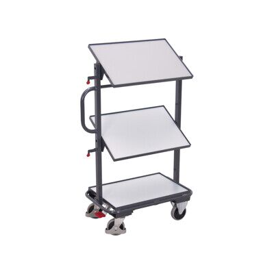 VARIOfit Chariot d'appoint ESD avec 3 plateaux ESD inclinables (sw-400.844) - Publicité VARIOfit Chariot d'appoint ESD avec 3 plateaux ESD inclinables (sw-400.844) - Publicité