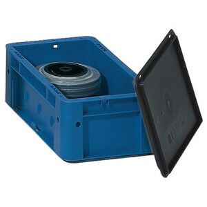 Couvercle à poser L300xl200mm noir PP adapté au conteneur de transp. gerbable 4 ; LA-KA-PE (9000446077) - Publicité Couvercle à poser L300xl200mm noir PP adapté au conteneur de transp. gerbable 4 ; LA-KA-PE (9000446077) - Publicité