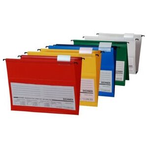 Dossier suspendu Eichner Platinum en PVC, ouvert d'un côté, couleurs assorties (5 couleurs, 2 pcs chacune) (9039-10019) - Publicité Dossier suspendu Eichner Platinum en PVC, ouvert d'un côté, couleurs assorties (5 couleurs, 2 pcs chacune) (9039-10019) - Publicité