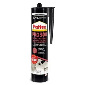 Pattex Colle de montage PRO300 300g transparente (PPRTR) - Publicité Pattex Colle de montage PRO300 300g transparente (PPRTR) - Publicité