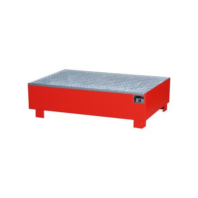 Bac de rétention STIER Premium rouge pour 2 fûts de 200 litres, 1 200x800x360 mm (904934) - Publicité Bac de rétention STIER Premium rouge pour 2 fûts de 200 litres, 1 200x800x360 mm (904934) - Publicité