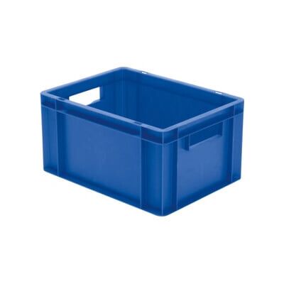 Conteneur de transport gerbable L400xl300xH210mm bleu PP poignée traversante par ; LA-KA-PE (TK400/210-0 BLAU) - Publicité Conteneur de transport gerbable L400xl300xH210mm bleu PP poignée traversante par ; LA-KA-PE (TK400/210-0 BLAU) - Publicité