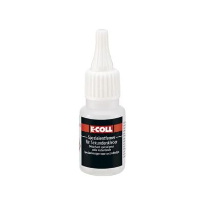 E-COLL Détachant spécial pour colle cyanoacrylate 20 ml (4317784465076) - Publicité E-COLL Détachant spécial pour colle cyanoacrylate 20 ml (4317784465076) - Publicité