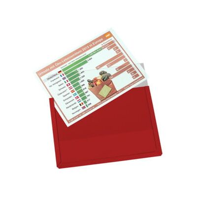 Pochette transparente magnétique Eichner en PVC dur DIN A4 paysage, rouge (9218-01820-05) - Publicité Pochette transparente magnétique Eichner en PVC dur DIN A4 paysage, rouge (9218-01820-05) - Publicité