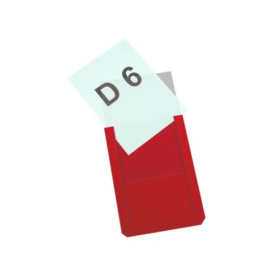 Pochette transparente magnétique Eichner en PVC rigide DIN A6 vertical 114 x 154 x 3 mm rouge (9218-02952-05) - Publicité Pochette transparente magnétique Eichner en PVC rigide DIN A6 vertical 114 x 154 x 3 mm rouge (9218-02952-05) - Publicité