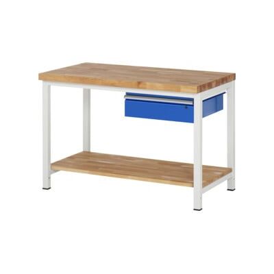 Rau. Banc de Travail 8001-A7 - Hêtre Naturel - 1250kg Capacité - Entièrement Monté - Publicité Rau. Banc de Travail 8001-A7 - Hêtre Naturel - 1250kg Capacité - Entièrement Monté - Publicité