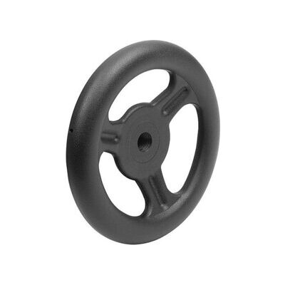 KIPP Volant à trou lisse D1=125 D2=12H9 Forme A 3 branches Acier noir poudré (K1875.0125X12) - Publicité KIPP Volant à trou lisse D1=125 D2=12H9 Forme A 3 branches Acier noir poudré (K1875.0125X12) - Publicité