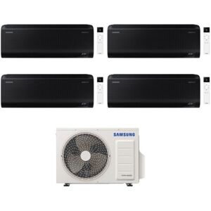 Samsung Climatiseur Quadri Split Windfree Noir 9+12+12+12 BTU avec AJ100TXJ5KG/EU Inverter R-32 Wi-Fi Classe A++
