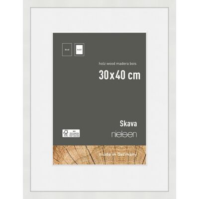 Nielsen Skava 6330101 Cadre en Bois - 30x40cm blanc - Publicité Nielsen Skava 6330101 Cadre en Bois - 30x40cm blanc - Publicité