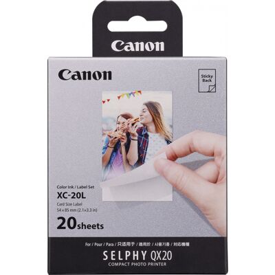 Canon XC-20L Sticker/Ink Set 20 feuilles 54x85mm format carte de crédit - Publicité Canon XC-20L Sticker/Ink Set 20 feuilles 54x85mm format carte de crédit - Publicité